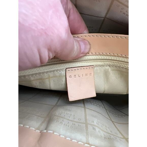 Celine Paris Tan/Gold Leather Brushed Stainless Hardware Shoulder Purse - Picture 9 of 11